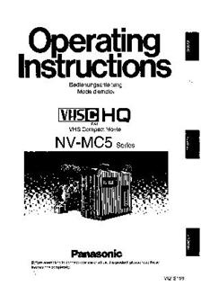 Panasonic NV MC 5 manual. Camera Instructions.